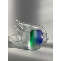 ANTICO PESCE VETRO DI MURANO FIRMATO LA MURRINA VINTAGE ANNI 60 h 17 CM ITALIA