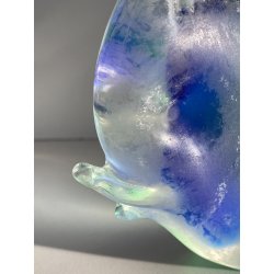 ANTICO PESCE VETRO DI MURANO FIRMATO LA MURRINA VINTAGE ANNI 60 h 17 CM ITALIA