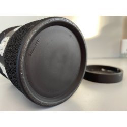 BARATTOLO PER TABACCO JASPERWARE Wedgwood BASALTO NERO STEMMI BIANCHI RILIEVO