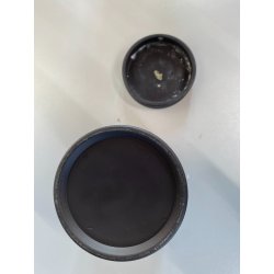 BARATTOLO PER TABACCO JASPERWARE Wedgwood BASALTO NERO STEMMI BIANCHI RILIEVO