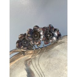 CESTINO VASSOIO Art Nouveau METALLO ARGENTATO Juventa Prima Metal PRIMO '900