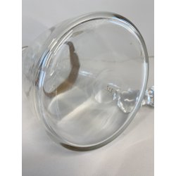 BOTTIGLIA DECANTER VINTAGE BOHEMIA CRISTALLO MOLATO DECORO DORATO ANNI '70