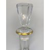 BOTTIGLIA DECANTER VINTAGE BOHEMIA CRISTALLO MOLATO DECORO DORATO ANNI '70
