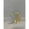 PESCE VETRO DI MURANO FISH GLASS VINTAGE ANNI 70 FOGLIA ORO h 16 CM ITALIA