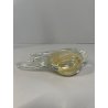 PESCE VETRO DI MURANO FISH GLASS VINTAGE ANNI 70 FOGLIA ORO h 16 CM ITALIA