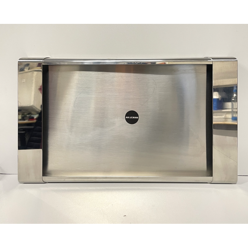 VASSOIO ALESSI TIFFANY DESIGN ACCIAIO INOX GIROTONDO VINTAGE TRAY PIATTO COPPOLA