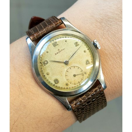 ANTICO OROLOGIO POLSO Zenith ANNI 50 meccanico CAL. 126-6 Old Wrist Watch MONTRE
