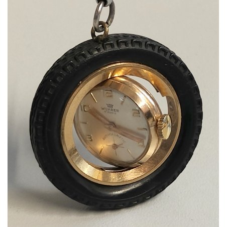 OROLOGIO RUOTINO TASCA Wuhrer anni 70 PORTACHIAVI RUOTA  Vintage Pocket Watch