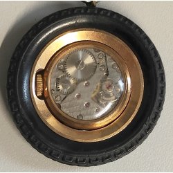 OROLOGIO RUOTINO TASCA Wuhrer anni 70 PORTACHIAVI RUOTA  Vintage Pocket Watch