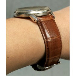 Eberhard & Co OROLOGIO POLSO cal. 1120 meccanico ANNI 60 Old Wrist Watch MONTRE