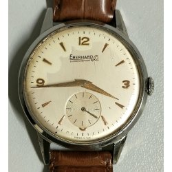Eberhard & Co OROLOGIO POLSO cal. 1120 meccanico ANNI 60 Old Wrist Watch MONTRE