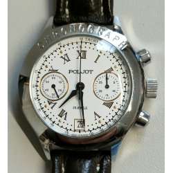 Poljot Chronograph OROLOGIO POLSO cal. 3133 meccanico ANNI 60 Wrist Watch MONTRE