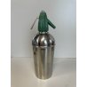 ANTICA BOTTIGLIA SELTZ CIMA 18/8 ANNI 70 ACCAIO VERDE SIFONE VINTAGE SODA 629671