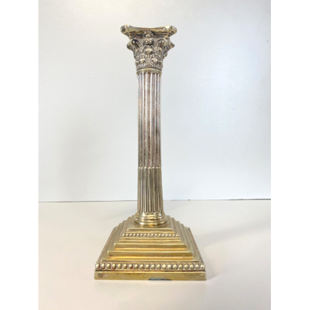 CANDELIERE COLONNA CAPITELLO CORINZIO ARGENTATO Mappin Brothers NEOCLASSICO '900
