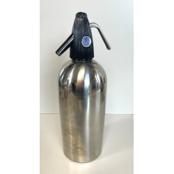 ANTICA BOTTIGLIA SELTZ ANNI 60 ACCAIO SATINATO INOX SIFONE VINTAGE SODA JOLLY