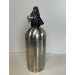ANTICA BOTTIGLIA SELTZ ANNI 60 ACCAIO SATINATO INOX SIFONE VINTAGE SODA JOLLY