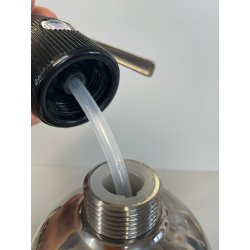 ANTICA BOTTIGLIA SELTZ ANNI 60 ACCAIO SATINATO INOX SIFONE VINTAGE SODA JOLLY