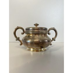 ZUCCHERIERA F.lli Broggi MILANO METALLO ARGENTATO SUGAR BOWL STILE CLASSICO '900