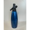 ANTICA BOTTIGLIA SELTZ GIMAS ITALIA ANNI 60 ACCAIO INOX BLU SIFONE VINTAGE SODA