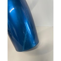 ANTICA BOTTIGLIA SELTZ GIMAS ITALIA ANNI 60 ACCAIO INOX BLU SIFONE VINTAGE SODA
