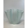 VASO FAZZOLETTO DESIGN Pietro Chiesa FONTANA ARTE 1930 VETRO AZZURRO CARTOCCIO