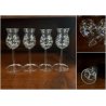 SET 4 BICCHIERI CALICE GRAPPA CRISTALLO DA DEGUSTAZIONE con PUNTE INTERNE '900