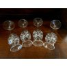 SET 4 BICCHIERI CALICE GRAPPA CRISTALLO DA DEGUSTAZIONE con PUNTE INTERNE '900
