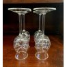 SET 4 BICCHIERI CALICE GRAPPA CRISTALLO DA DEGUSTAZIONE con PUNTE INTERNE '900