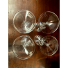 SET 4 BICCHIERI CALICE GRAPPA CRISTALLO DA DEGUSTAZIONE con PUNTE INTERNE '900