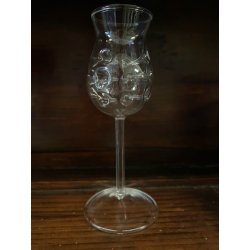 SET 4 BICCHIERI CALICE GRAPPA CRISTALLO DA DEGUSTAZIONE con PUNTE INTERNE '900