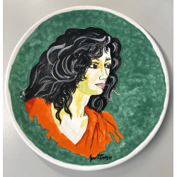 RARO ANTICO PIATTO CERAMICA FIRMATO RENATO GUTTUSO DERUTA EDIZIONE LIMITATA 1970