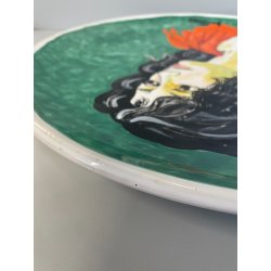 RARO ANTICO PIATTO CERAMICA FIRMATO RENATO GUTTUSO DERUTA EDIZIONE LIMITATA 1970