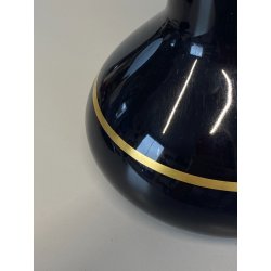 VASO PORCELLANA Limoges France SMALTO BLU COBALTO INTENSO DETTAGLI ORO ANNI  '50