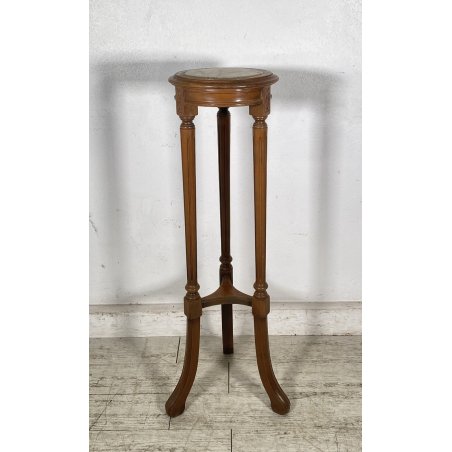 ANTICA COLONNA LEGNO PORTA VASO PIANO MARMO PRIMI 1900 PIEDISTALLO