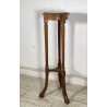 ANTICA COLONNA LEGNO PORTA VASO PIANO MARMO PRIMI 1900 PIEDISTALLO
