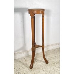 ANTICA COLONNA LEGNO PORTA VASO PIANO MARMO PRIMI 1900 PIEDISTALLO