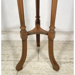 ANTICA COLONNA LEGNO PORTA VASO PIANO MARMO PRIMI 1900 PIEDISTALLO