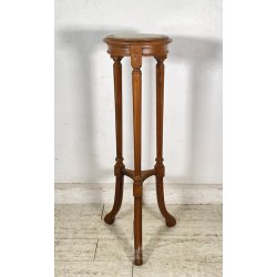 ANTICA COLONNA LEGNO PORTA VASO PIANO MARMO PRIMI 1900 PIEDISTALLO