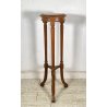 ANTICA COLONNA LEGNO PORTA VASO PIANO MARMO PRIMI 1900 PIEDISTALLO