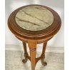 ANTICA COLONNA LEGNO PORTA VASO PIANO MARMO PRIMI 1900 PIEDISTALLO
