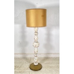 ANTICA LAMPADA DA TERRA PIANTANA PAVIMENTO 1940 CERMICA DIPINTA ITALY FLOOR LAMP