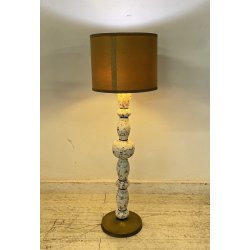 ANTICA LAMPADA DA TERRA PIANTANA PAVIMENTO 1940 CERMICA DIPINTA ITALY FLOOR LAMP