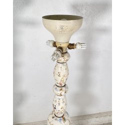 ANTICA LAMPADA DA TERRA PIANTANA PAVIMENTO 1940 CERMICA DIPINTA ITALY FLOOR LAMP