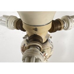 ANTICA LAMPADA DA TERRA PIANTANA PAVIMENTO 1940 CERMICA DIPINTA ITALY FLOOR LAMP