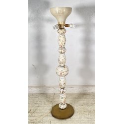 ANTICA LAMPADA DA TERRA PIANTANA PAVIMENTO 1940 CERMICA DIPINTA ITALY FLOOR LAMP