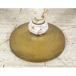 ANTICA LAMPADA DA TERRA PIANTANA PAVIMENTO 1940 CERMICA DIPINTA ITALY FLOOR LAMP