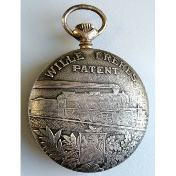 OROLOGIO TASCA ANCRE Wille Freres MONTRE CHEMIN DE FER Ferrovie OLD POCKET WATCH