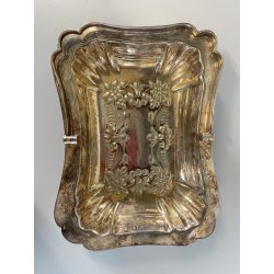 CESTINO PORTATA con MANICO Jays 365 essex road islington METALLO ARGENTATO '900