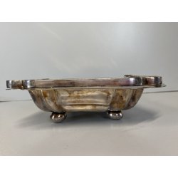 CESTINO PORTATA con MANICO Jays 365 essex road islington METALLO ARGENTATO '900