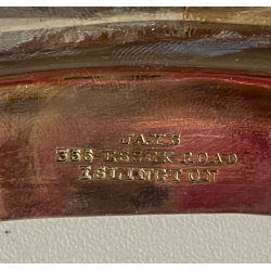 CESTINO PORTATA con MANICO Jays 365 essex road islington METALLO ARGENTATO '900